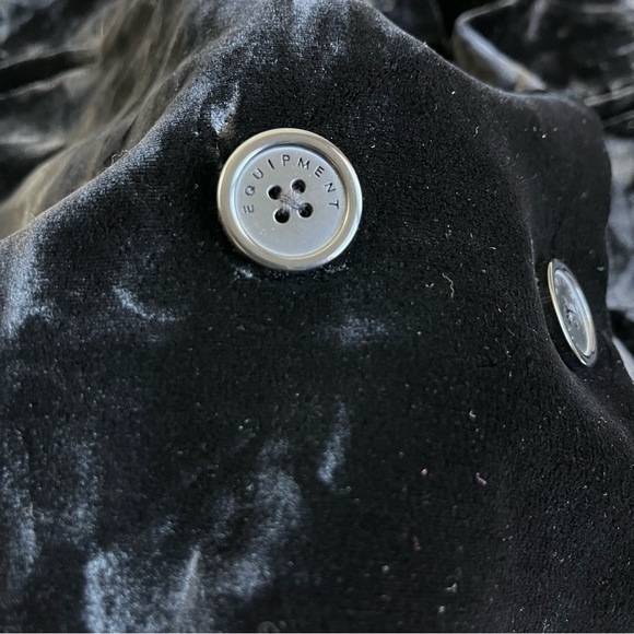 NWT Equipment Black Octava Silk-Velvet Tuxedo Mini Dress - Picture 6 of 8